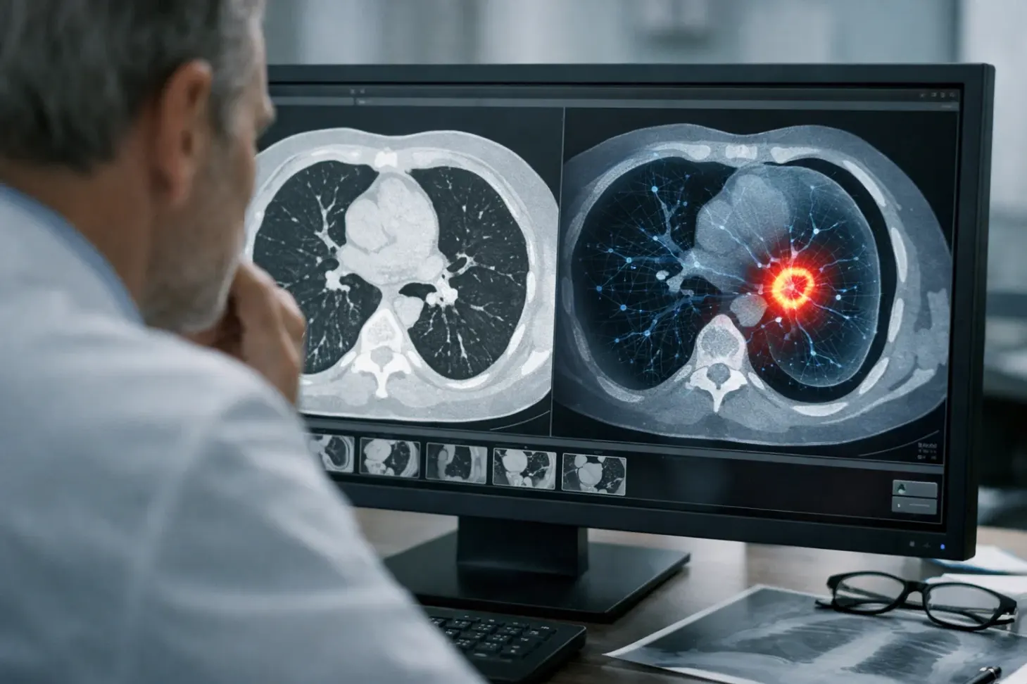 ИИ в КТ лёгких: ранние признаки рака и узлы